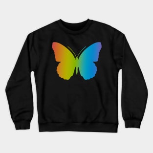 Rainbow Tie Dye Butterfly Crewneck Sweatshirt